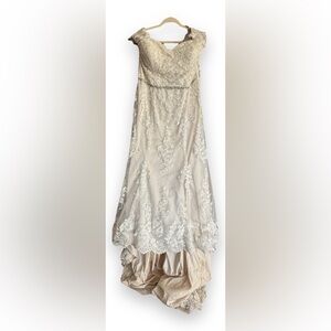 Morilee by Madeline Gardner Ivory Lace Wedding Dress – Size 24W (Altered)